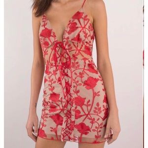 Tobi Cut the Ties Lace Up Bodycon Dress